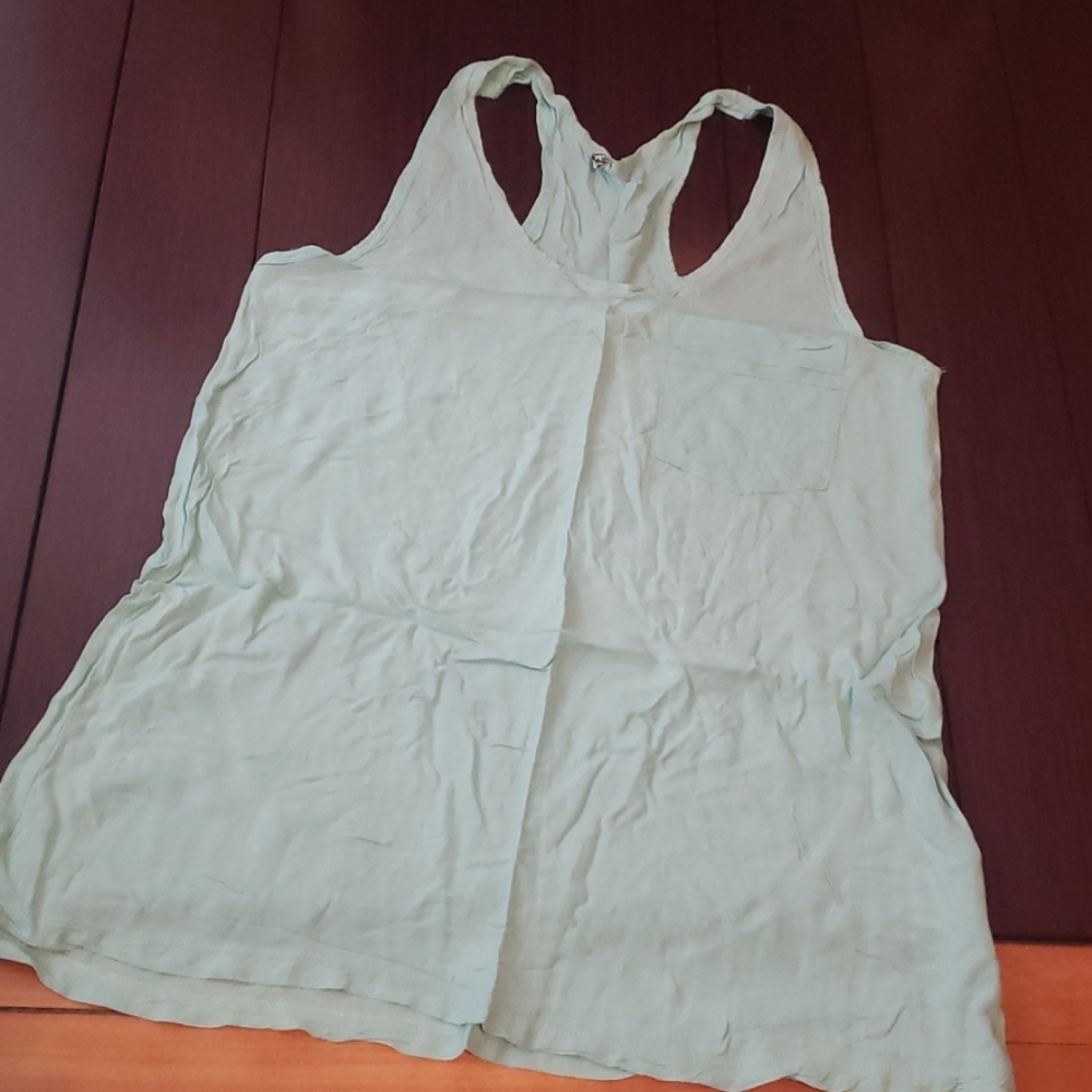 Colorfast blue tank